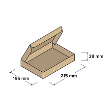 Kartonové krabice 215x155x28mm, 10 ks